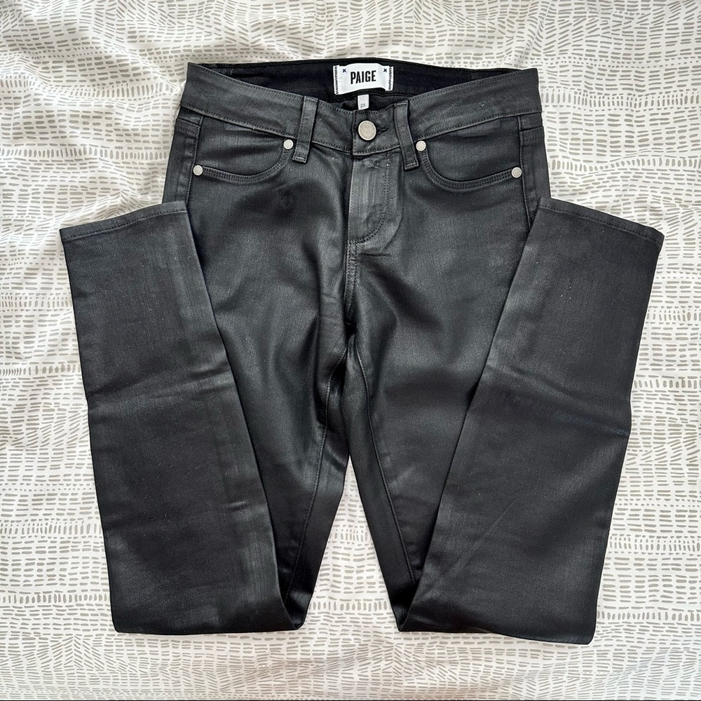 Paige Verdugo Ankle Black Coated Jean
